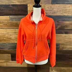 NWOT Better Together Orange Cropped Hoodie, Full Zip Sweatshirt, Size XL